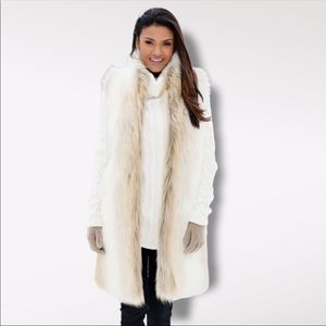 Fabulous Furs faux fur vest size small